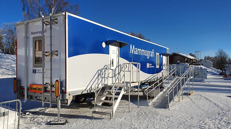 Fram till och med vecka 12, andra delen av mars, befinner sig mammografivagnen i Vilhelmina.