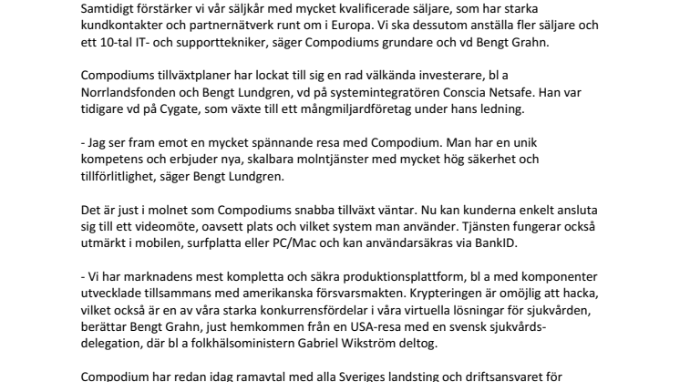 Compodium lyfter och siktar på fyrdubblad tillväxt