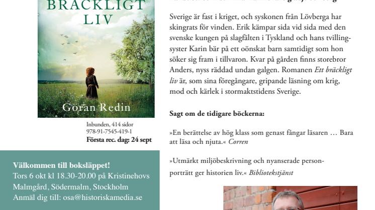 Storslaget romanepos om svenskt 1600-tal!