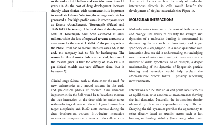 Molecular Interaction Studies in Cells: Exploring Biology at a New Level