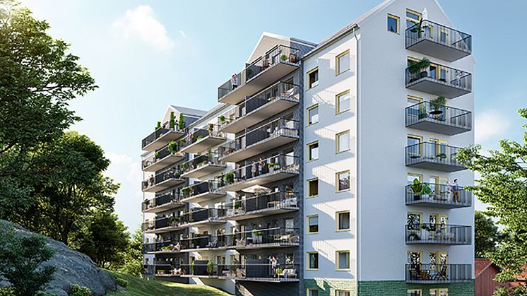 Visionsbild. Huset kommer bli sex våningar exklusive vindsvåning.