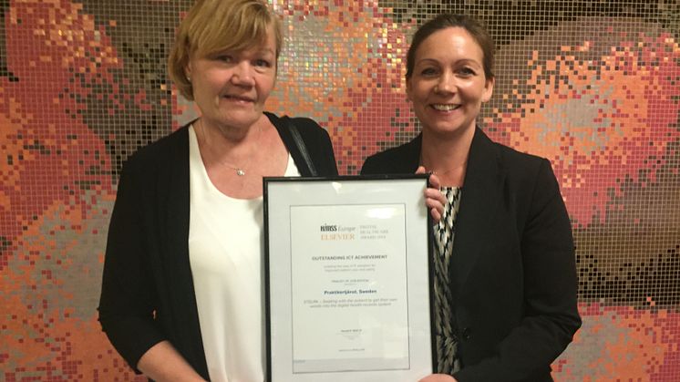 Maria Holmberg, vd, Praktikertjänst N.Ä.R.A., och Linda Vogt, sjuksköterska på Praktikertjänst N.Ä.R.A.