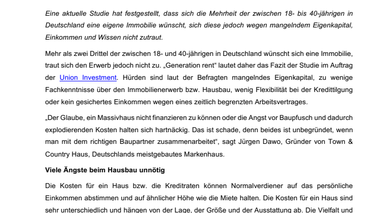 Argumente für ein eigenes Massivhaus
