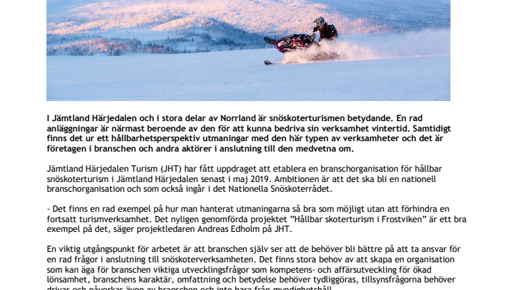 Branschorganisation - Snöskoterturism