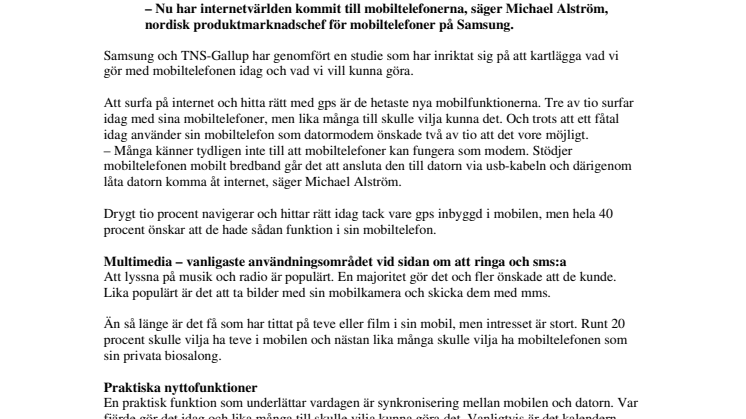 Vår användning av mobilens funktioner kartlagd