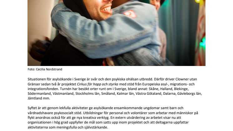 Lek och cirkus ger asylsökande psykosocialt stöd 