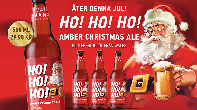Nu finns populära julölet Ho! Ho! Ho! Amber Christmas Ale åter att köpa på Systembolaget. 