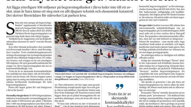 "Hur mycket får gravfiaskot kosta?" – SvD debatt 10 februari 2024