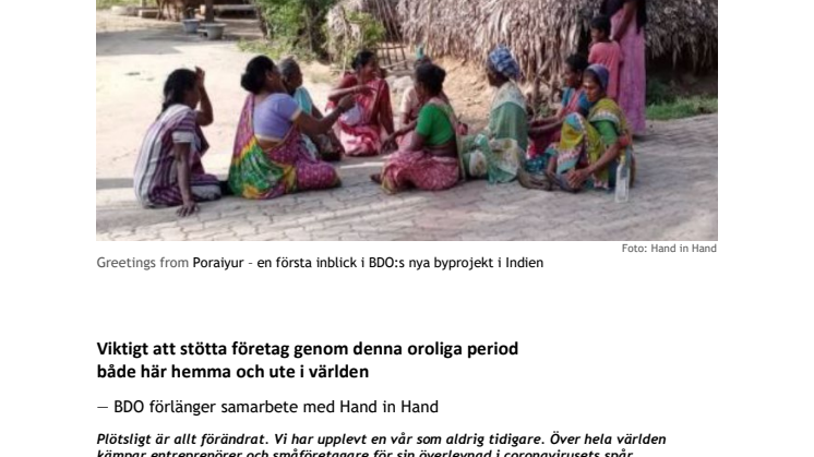  Viktigt att stötta företag genom denna oroliga period  både här hemma och ute i världen