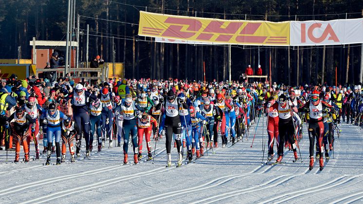 Tjejvasan 2016-02-27, starten i Oxberg