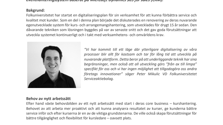 Folkuniversitetet tar digitaliseringen av sin kurshantering till nästa nivå med hjälp av Innofactor