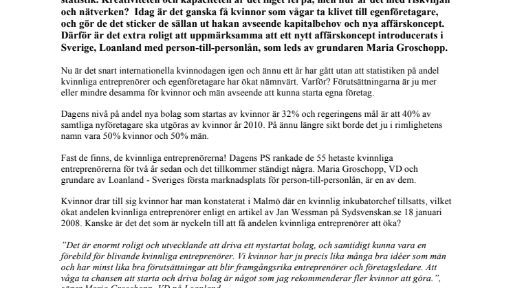 Kvinnlig entreprenör tar Social Banking till Sverige