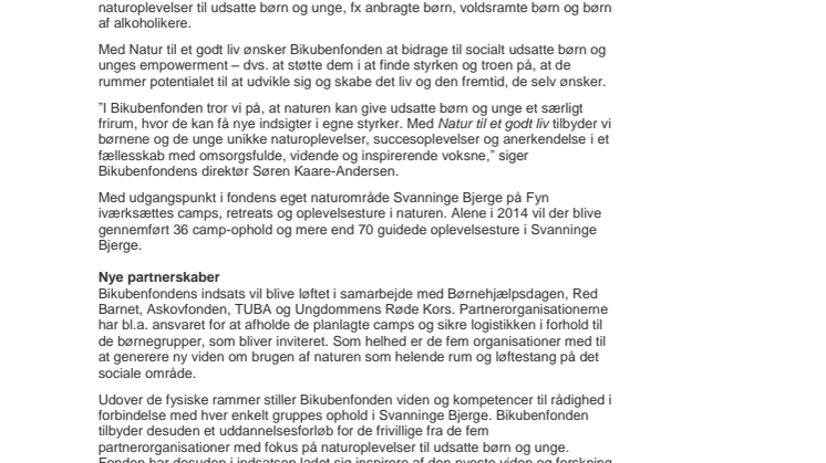 Bikubenfonden investerer i unikke naturoplevelser for udsatte børn og unge i Danmark 