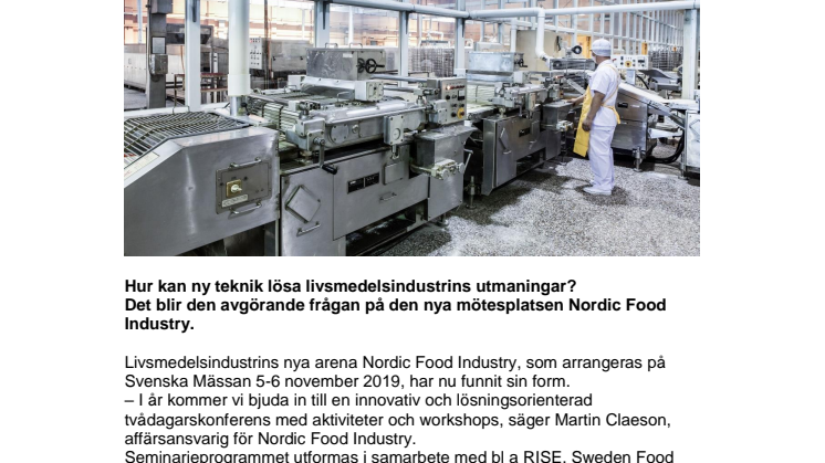 Nordic Food Industry banar väg för svensk livsmedelsindustri
