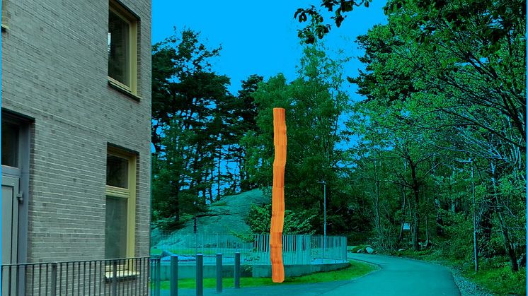 Ungefär så här kommer verket Column 001 se ut när det invigts.