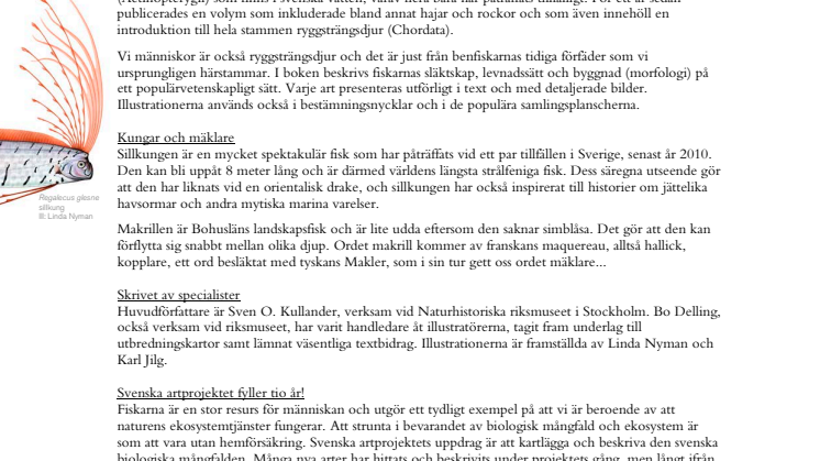 Alla Sveriges fiskar samlade i Nationalnyckeln