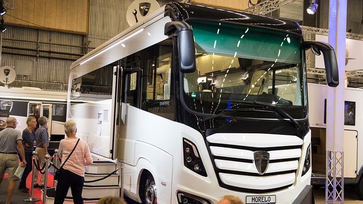 Från lyxigt till ultralyxigt - nya Morelo Empire Liner presenteras på Elmia Husvagn Husbil i Jönköping