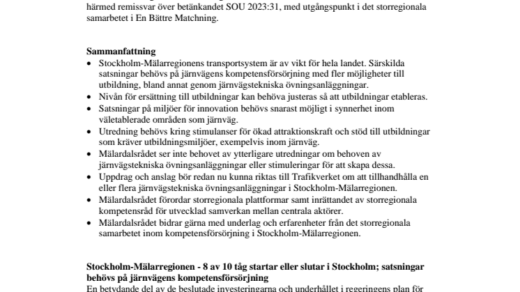 Mälardalsrådets remissvar över betänkandet Framtidens yrkeshögskola – stabil effektiv och hållbar.pdf