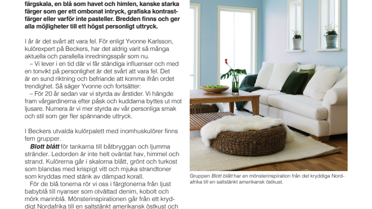Måla inomhus med 5 x 8 unika kulörer!
