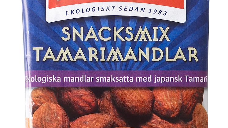 Kung Markattas ekologiska snacksmixer utökas med Tamarimandlar