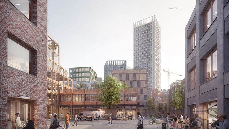 Tidig idévisualisering från Lunds kommun. Visualisering: Kjellander Sjöberg.