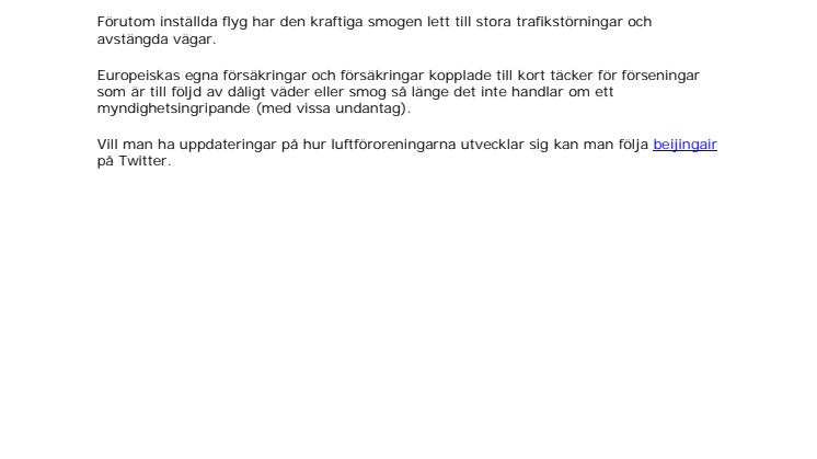 Smog orsak till inställda flyg
