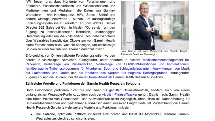 Garmin PM Garmin Health erreicht Meilenstein