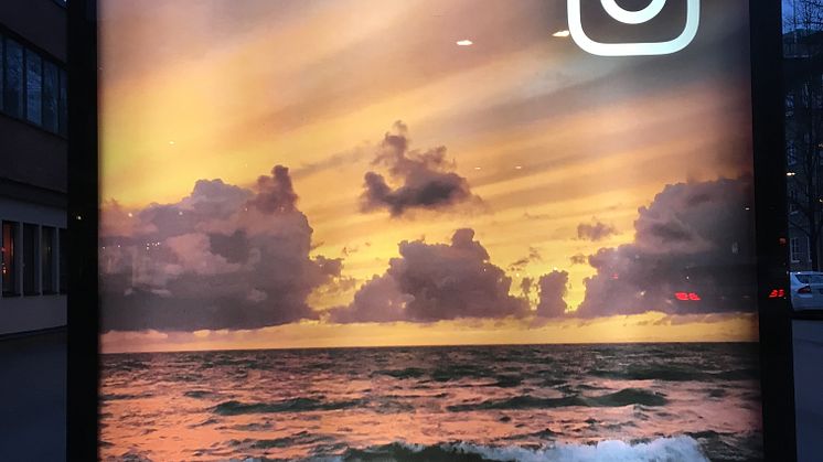 Cityutställning från Destination Halmstads Instagram-konto.