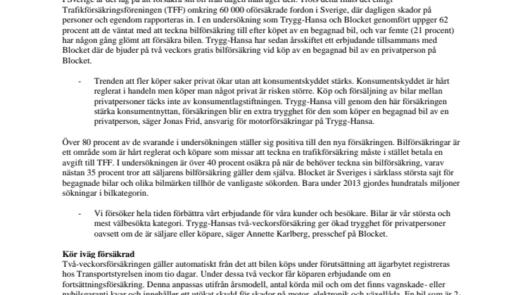 Sex av tio väntar för länge med att teckna bilförsäkring