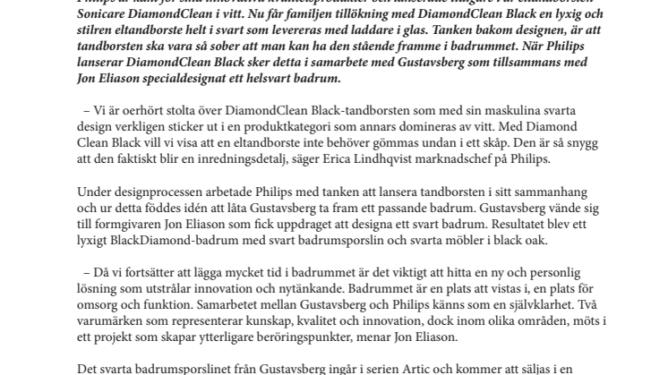 Philips och Gustavsberg i svart samarbete