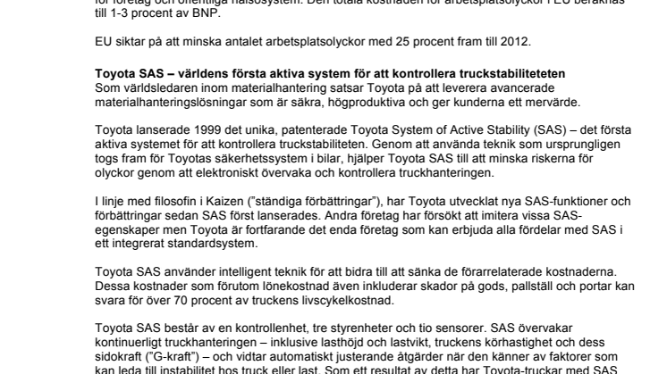 Faktablad - Toyota SAS