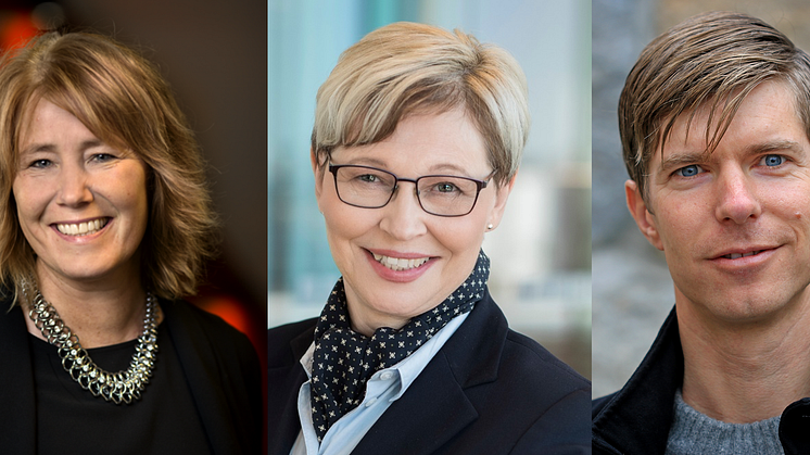Johanna Frelin, vd, Riksbyggen, Karin Andersson, senior advisor, Karios Future och Jonas Anund Vogel, föreståndare KTH Living Lab.