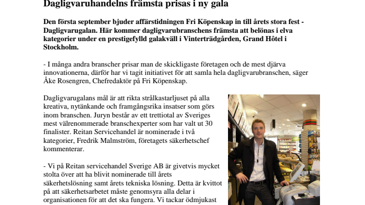 Dagligvaruhandelns främsta prisas i ny gala