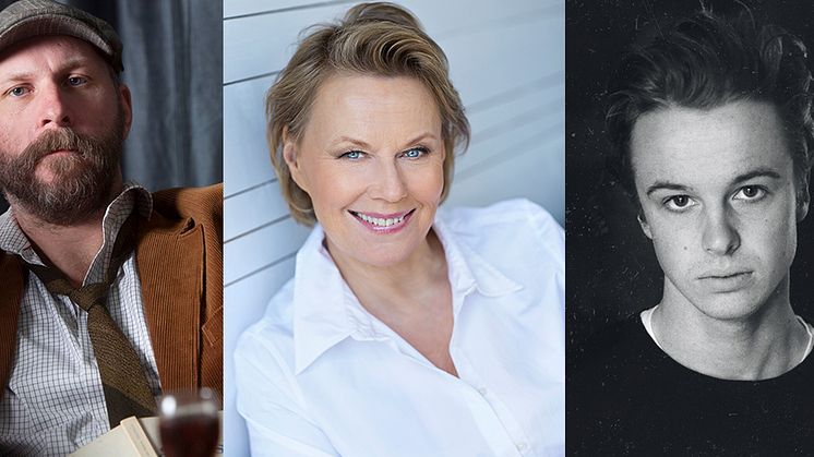 Kalle Lind, Arja Saijonmaa och Isak Danielsson.