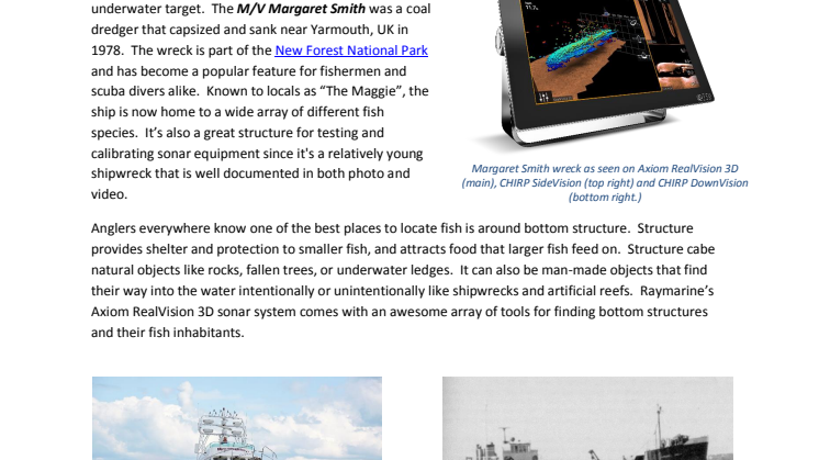 Raymarine: Axiom with RealVision 3D Sonar Proves Powerful Tool for finding Fish and Structure