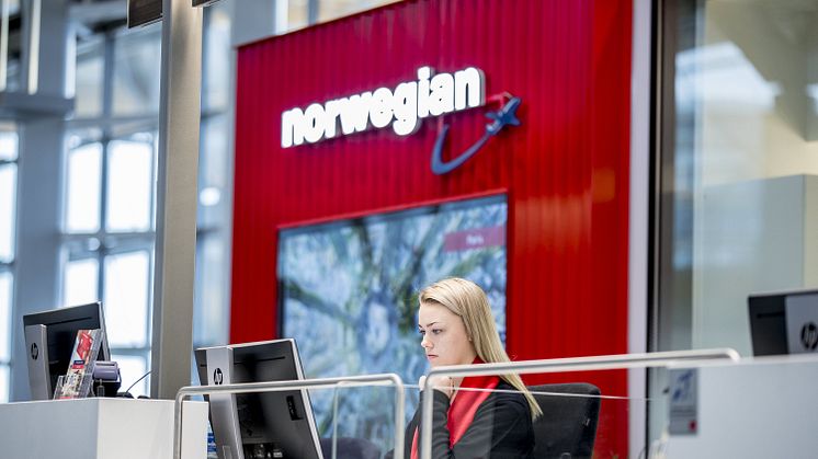 Norwegian's new service desk at Oslo airport