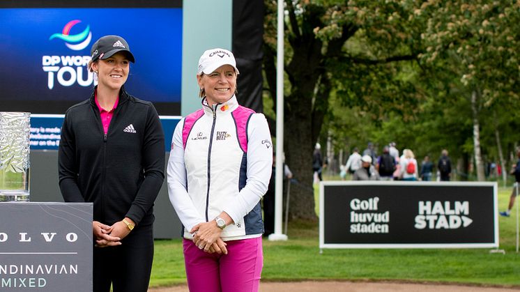 Linn Grant och Annika Sörenstam på Halmstad GK. Foto: Destination Halmstad