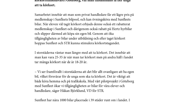 Bilpool ska få fler unga att ta körkort i Göteborg