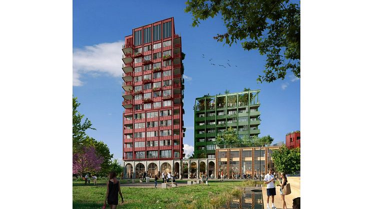 Illustration: Riksbyggens Brf Brandtornet i Karlskrona