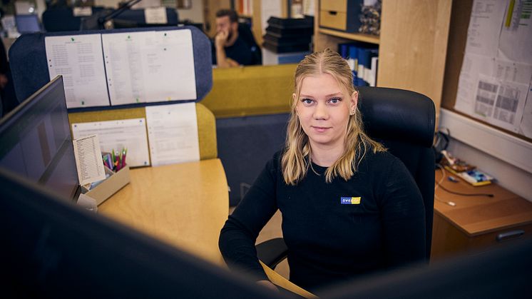 Ida Persson på jobbet