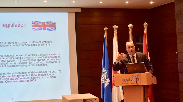 Professor Mohamed Badar presenting at the counter terrorism conference