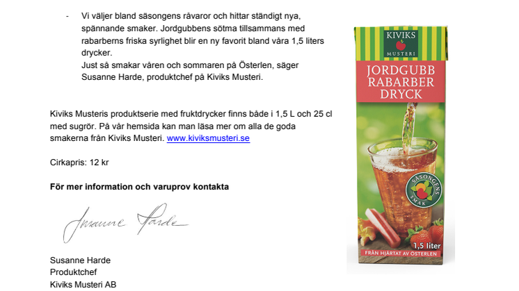 Jordgubb/Rabarber är Säsongens smak!