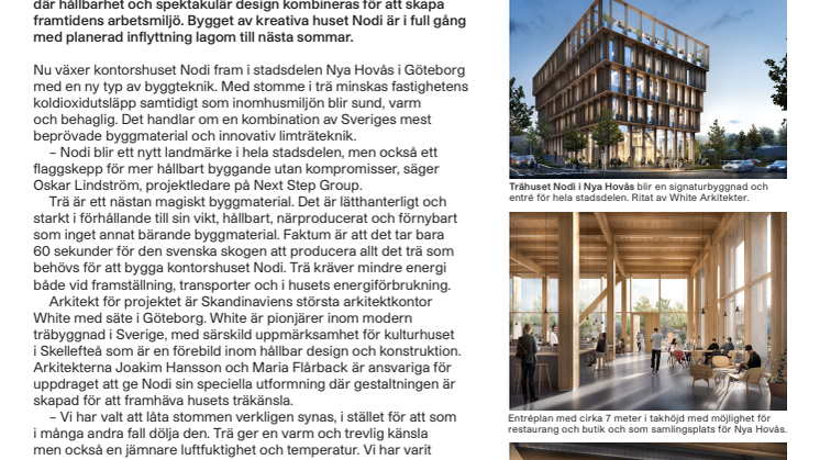 Full fart framåt för Göteborgs första kontorshus i trä