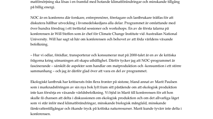 Forskare och företagare diskuterar ekologisk mat