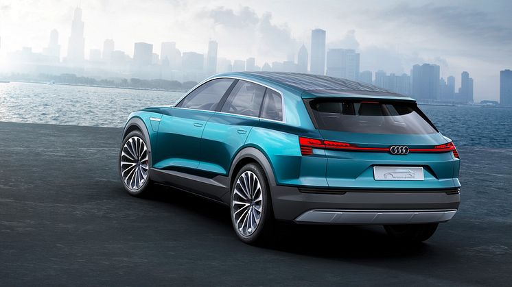 Audi e-tron quattro concept - static left side rear - electric green
