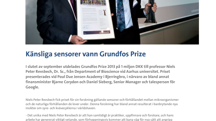 Känsliga sensorer vann Grundfos Prize