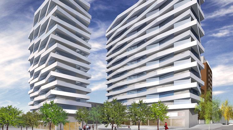 Strängbetong levererar stommen till Kv Tuletorget i Sundbyberg