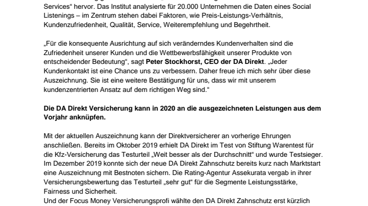 DA Direkt zählt zu den begehrtesten Direktversicherungen in Deutschland