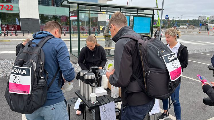 Stockholm Fotomaraton Frukoststation i Värtahamnen
