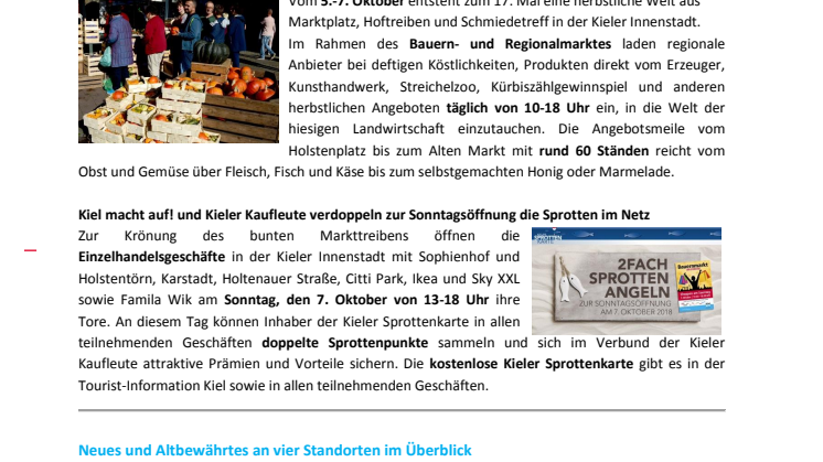 Bauern- und Regionalmarkt in der Kieler Innenstadt